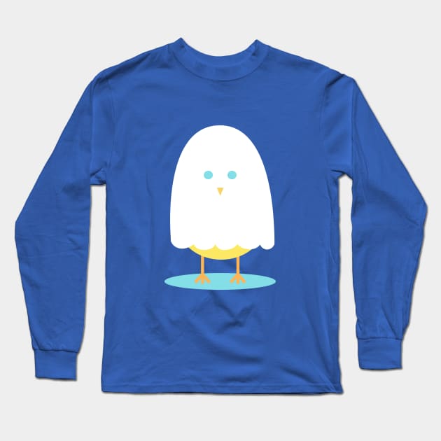 Halloween chick in ghost costume Long Sleeve T-Shirt by EuGeniaArt